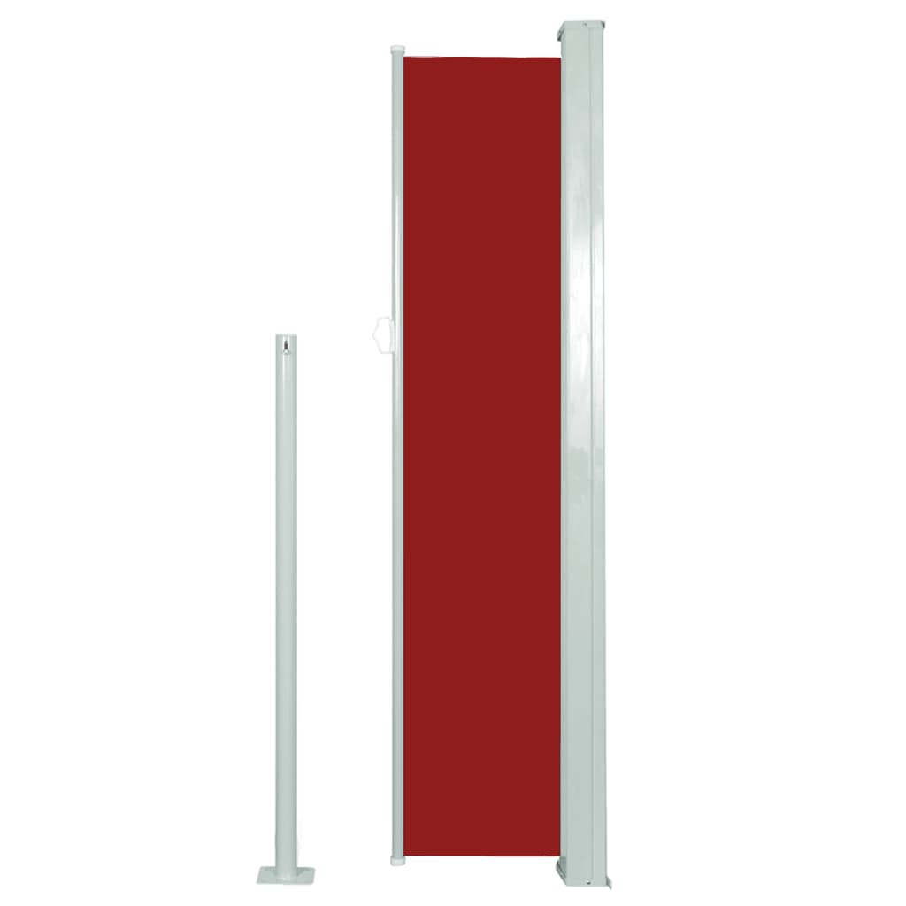 Uttrekkbar sidemarkise 140 x 300 cm rød