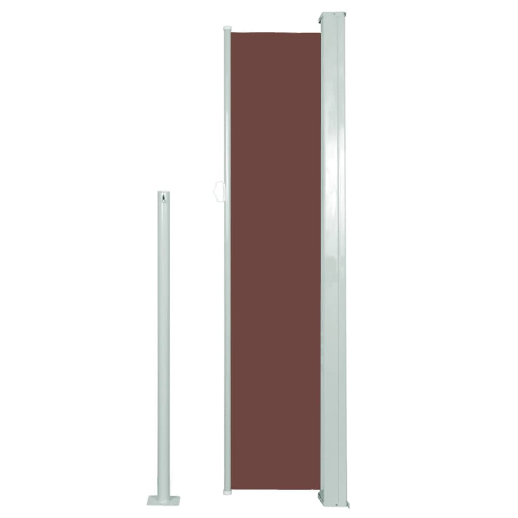 Uttrekkbar sidemarkise 140 x 300 cm brun