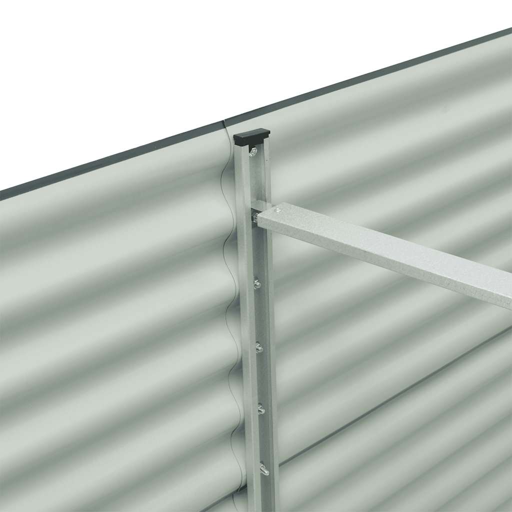 Høybed 400x80x81 cm galvanisert stål grå