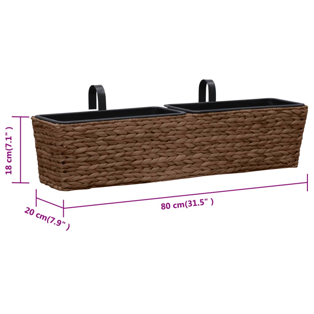 Plantepotter 2 stk vannhyasint brun