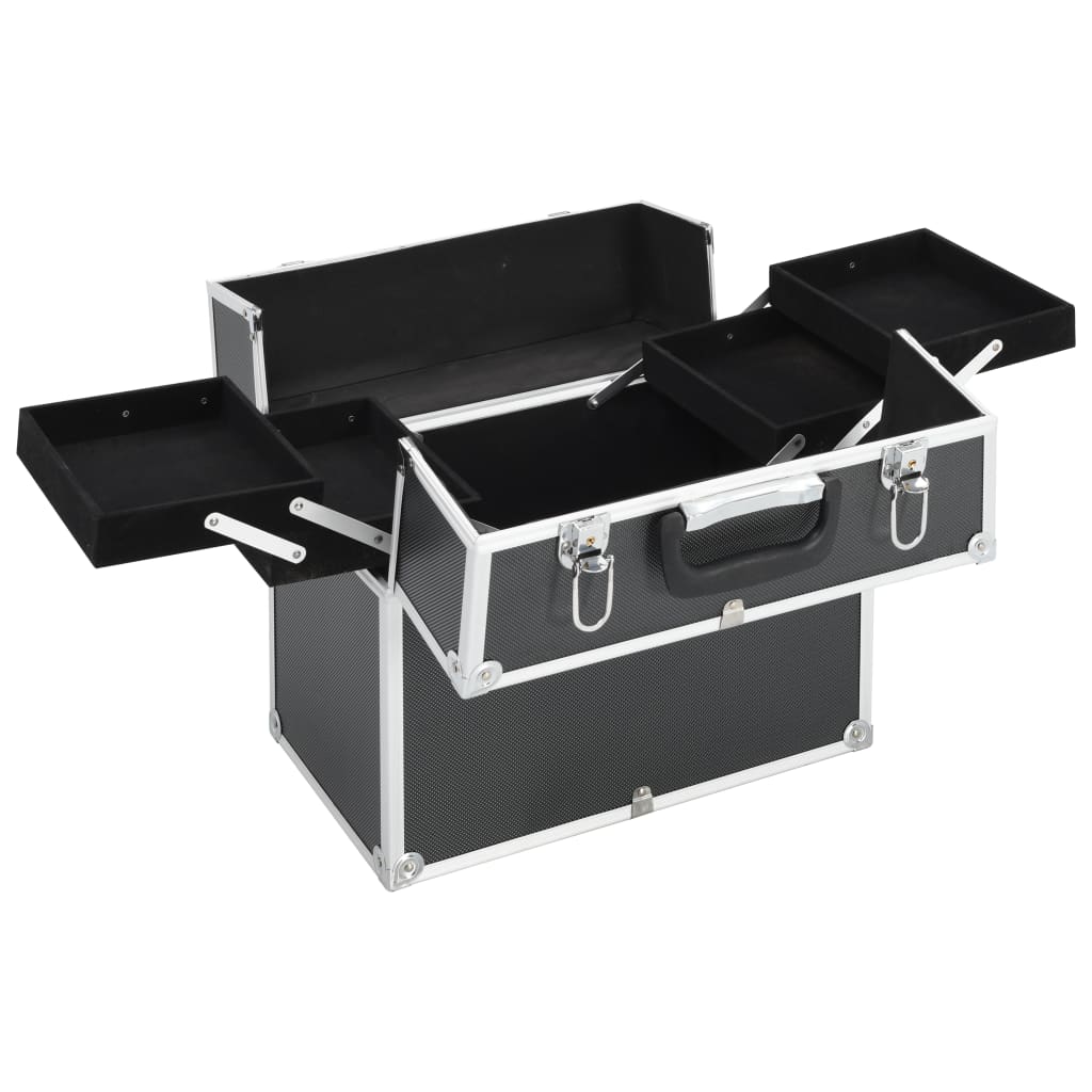 Sminkeveske 38x23x34 cm svart aluminium