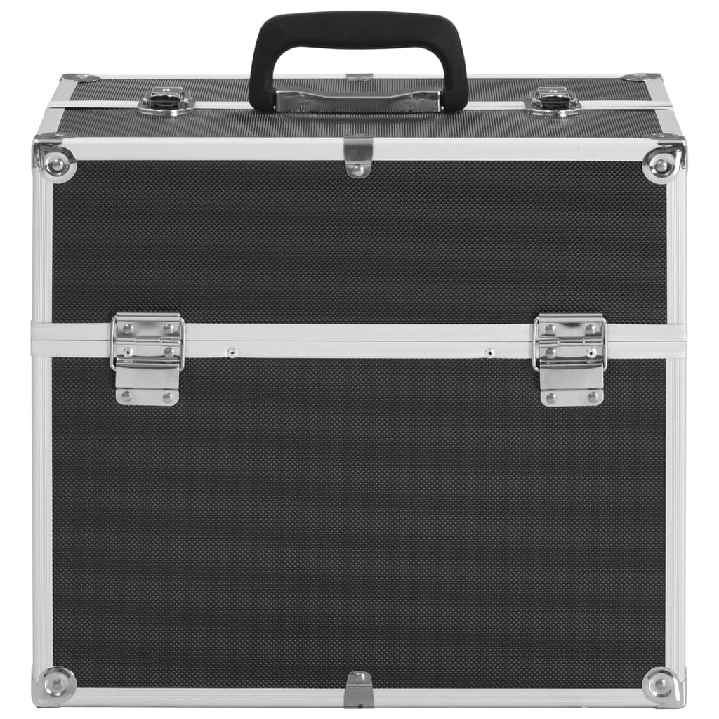 Sminkeveske 38x23x34 cm svart aluminium