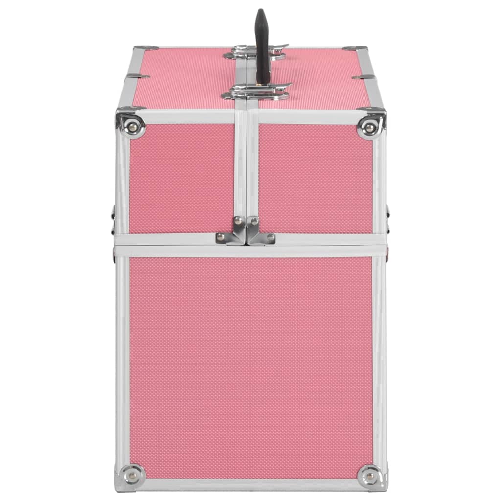 Sminkeveske 38x23x34 cm rosa aluminium