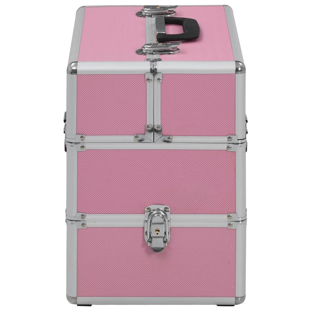 Sminkeveske 37x24x35 cm rosa aluminium