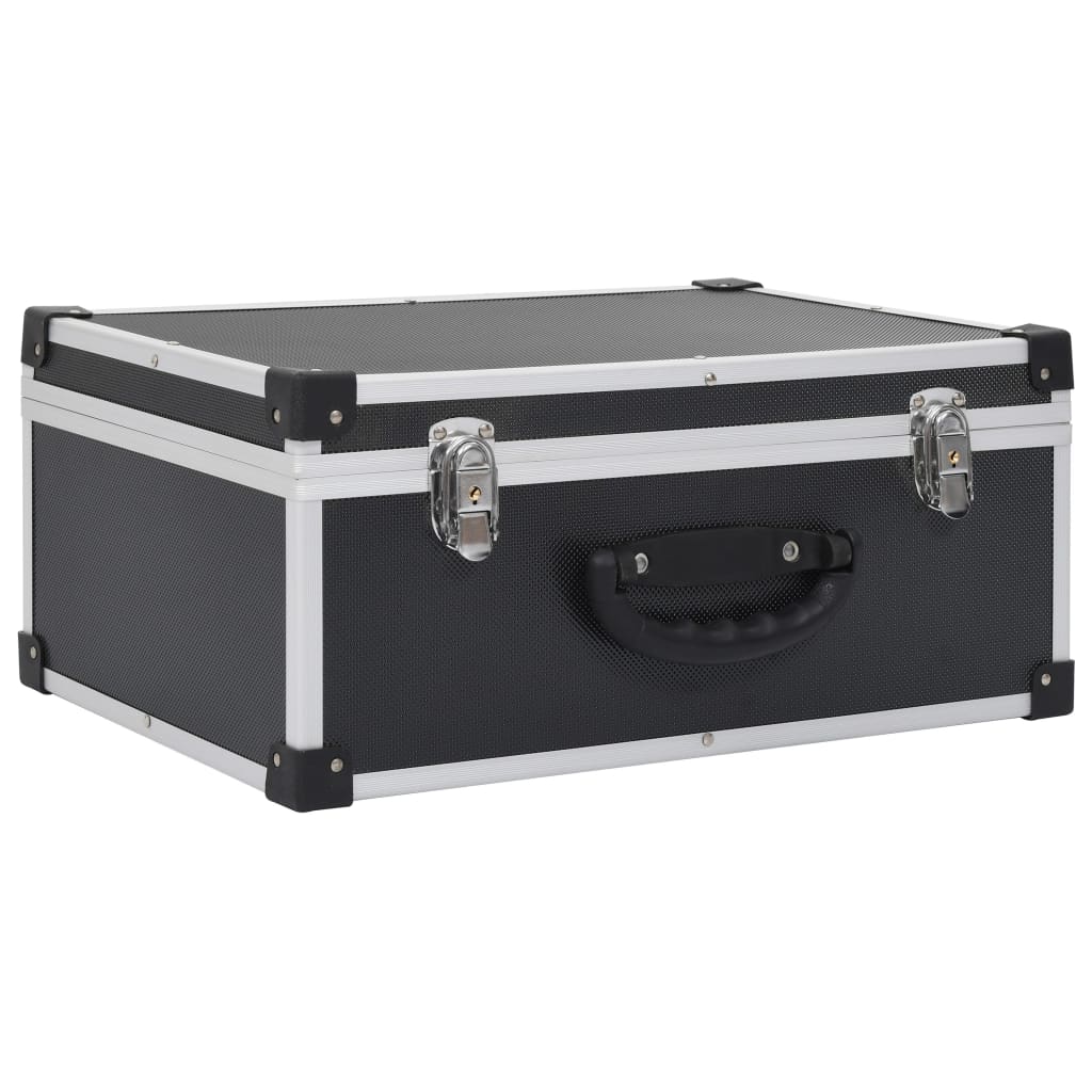 CD-koffert for 60 CD-er aluminium ABS svart