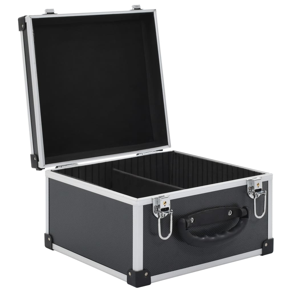 CD-koffert for 40 CD-er aluminium ABS svart