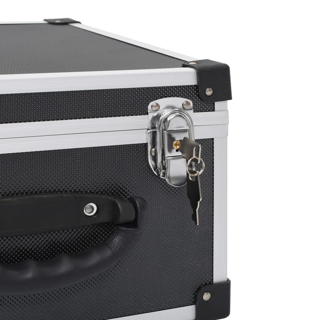 CD-koffert for 40 CD-er aluminium ABS svart
