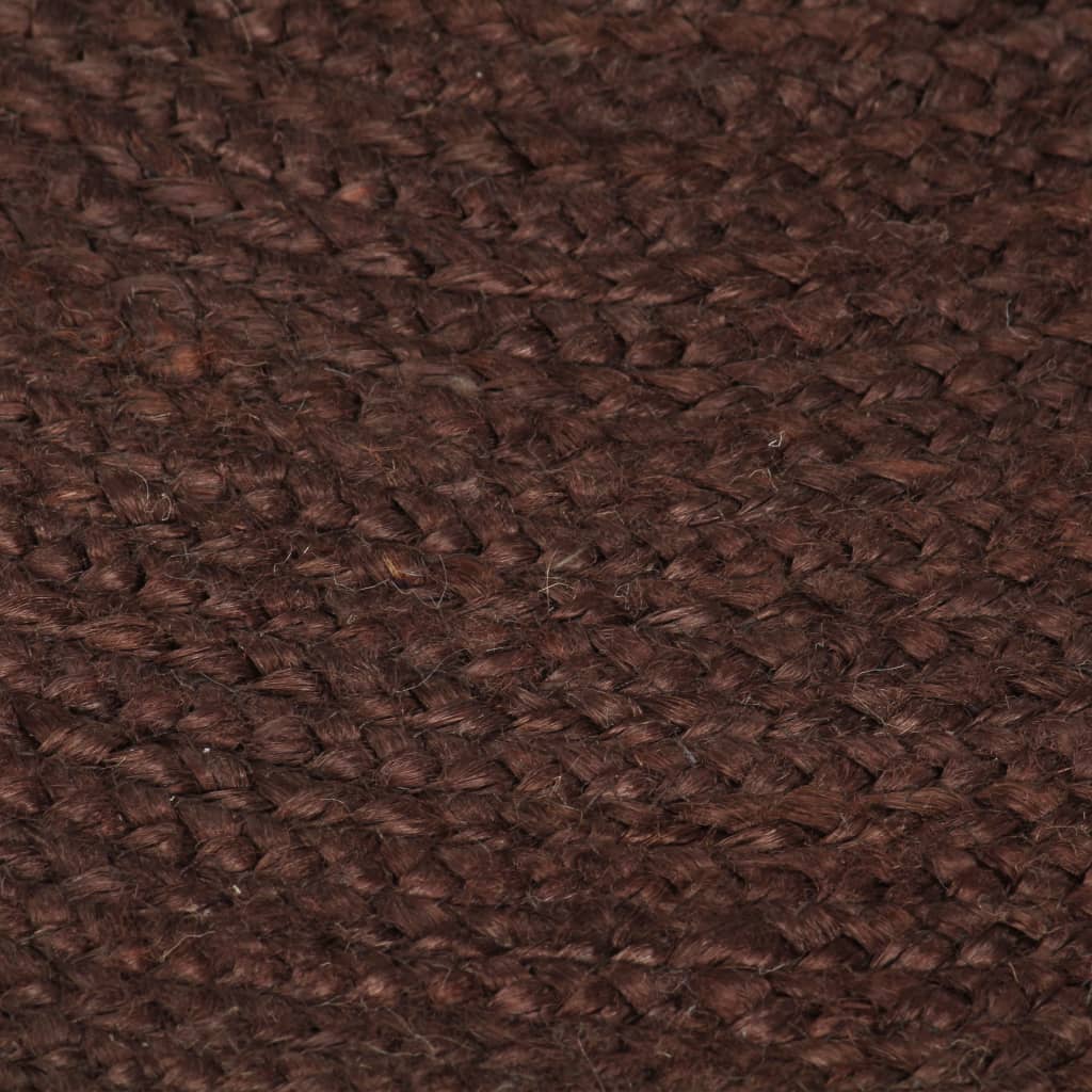Håndlaget juteteppe rundt 150 cm brun