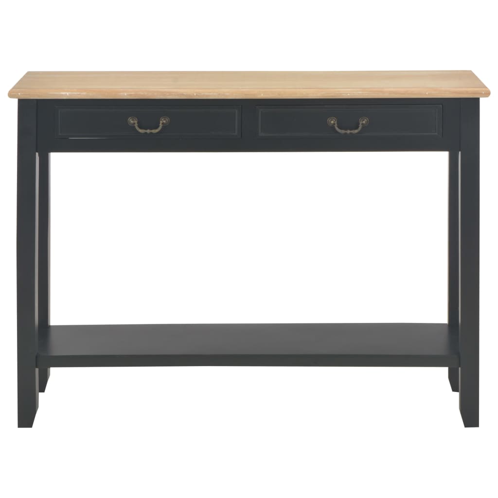 Konsollbord svart 110x35x80 cm tre