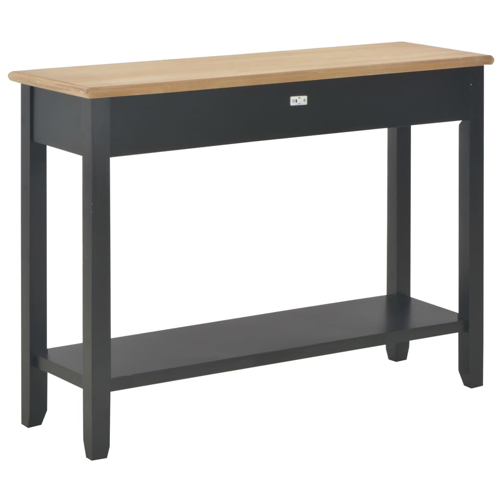 Konsollbord svart 110x35x80 cm tre