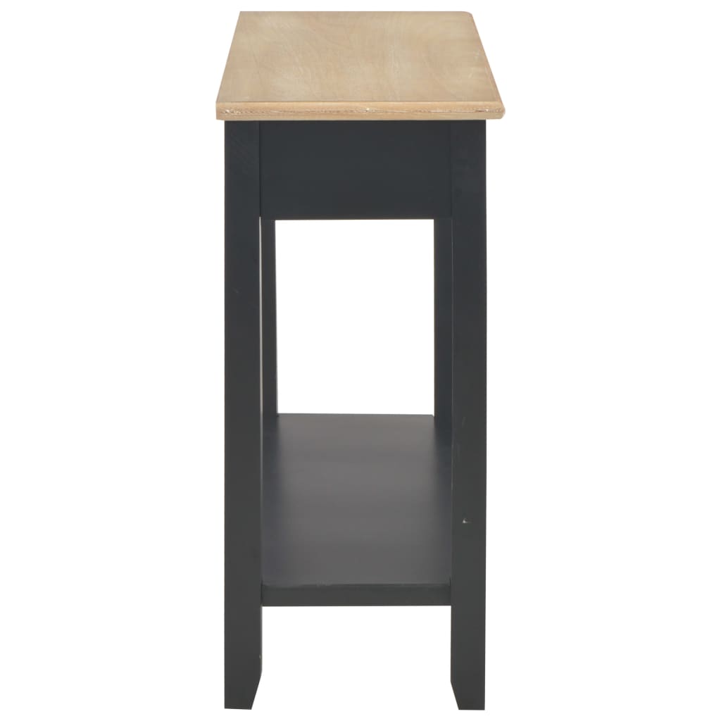Konsollbord svart 110x35x80 cm tre