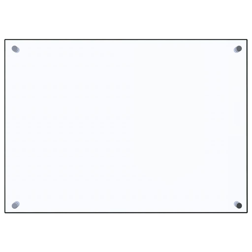 Kjøkkenplate gjennomsiktig 70x50 cm herdet glass