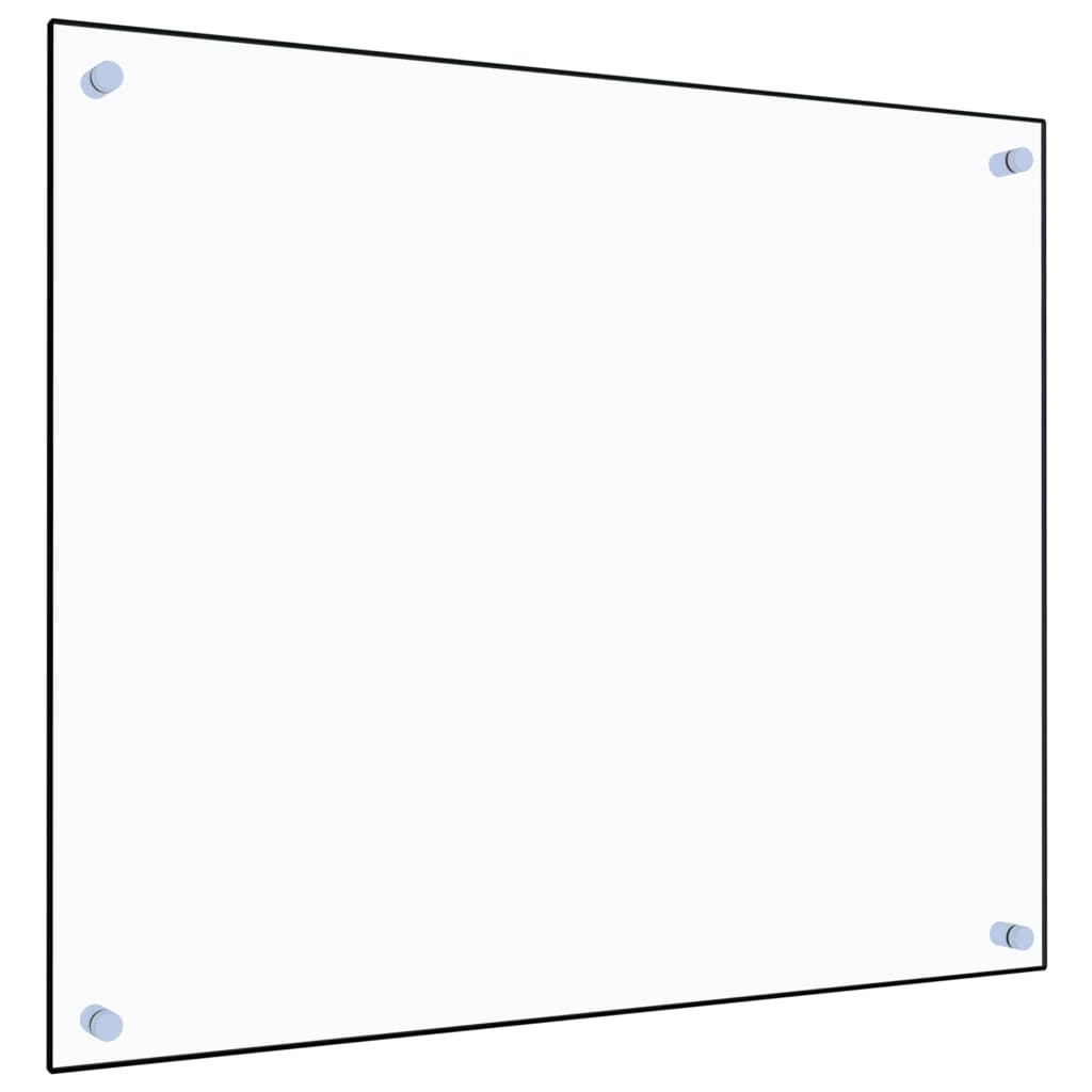 Kjøkkenplate gjennomsiktig 70x60 cm herdet glass
