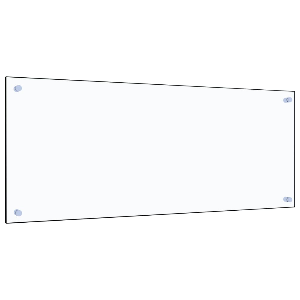 Kjøkkenplate gjennomsiktig 100x40 cm herdet glass