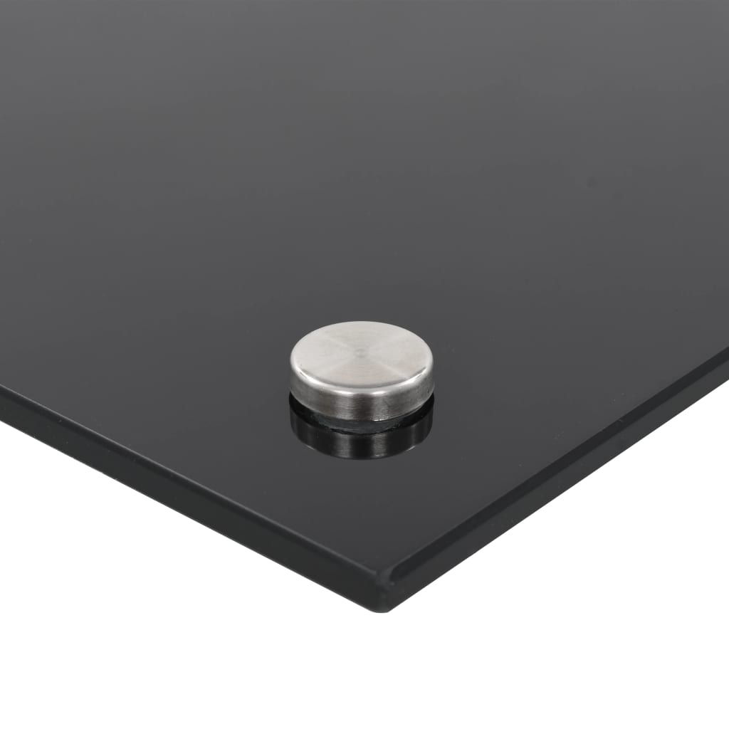 Kjøkkenplate svart 70x50 cm herdet glass