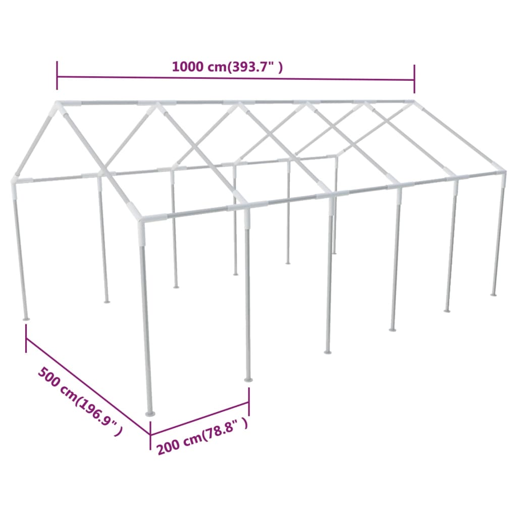 Stålramme for partytelt 10 x 5 m