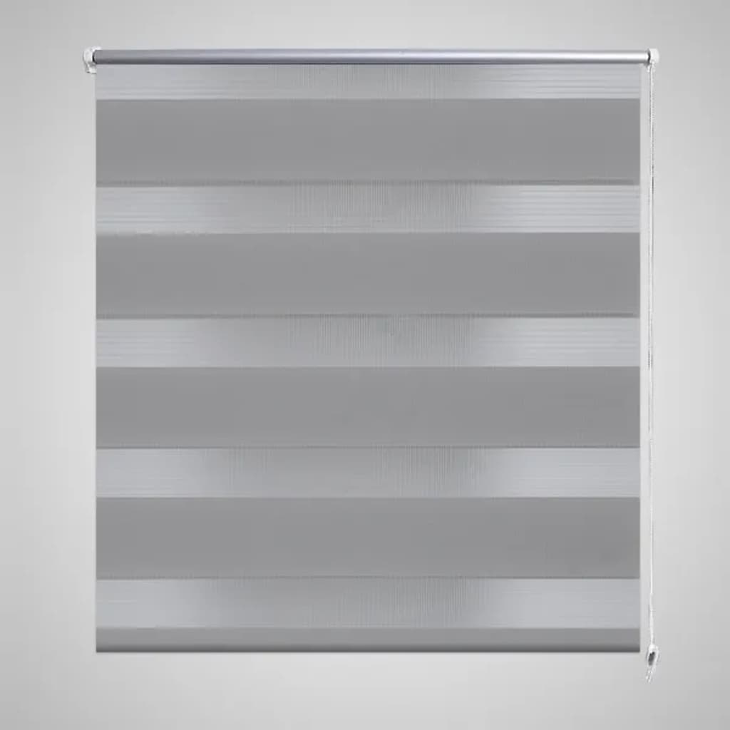 Rullegardiner sebramønstret 70 x 120 cm grå