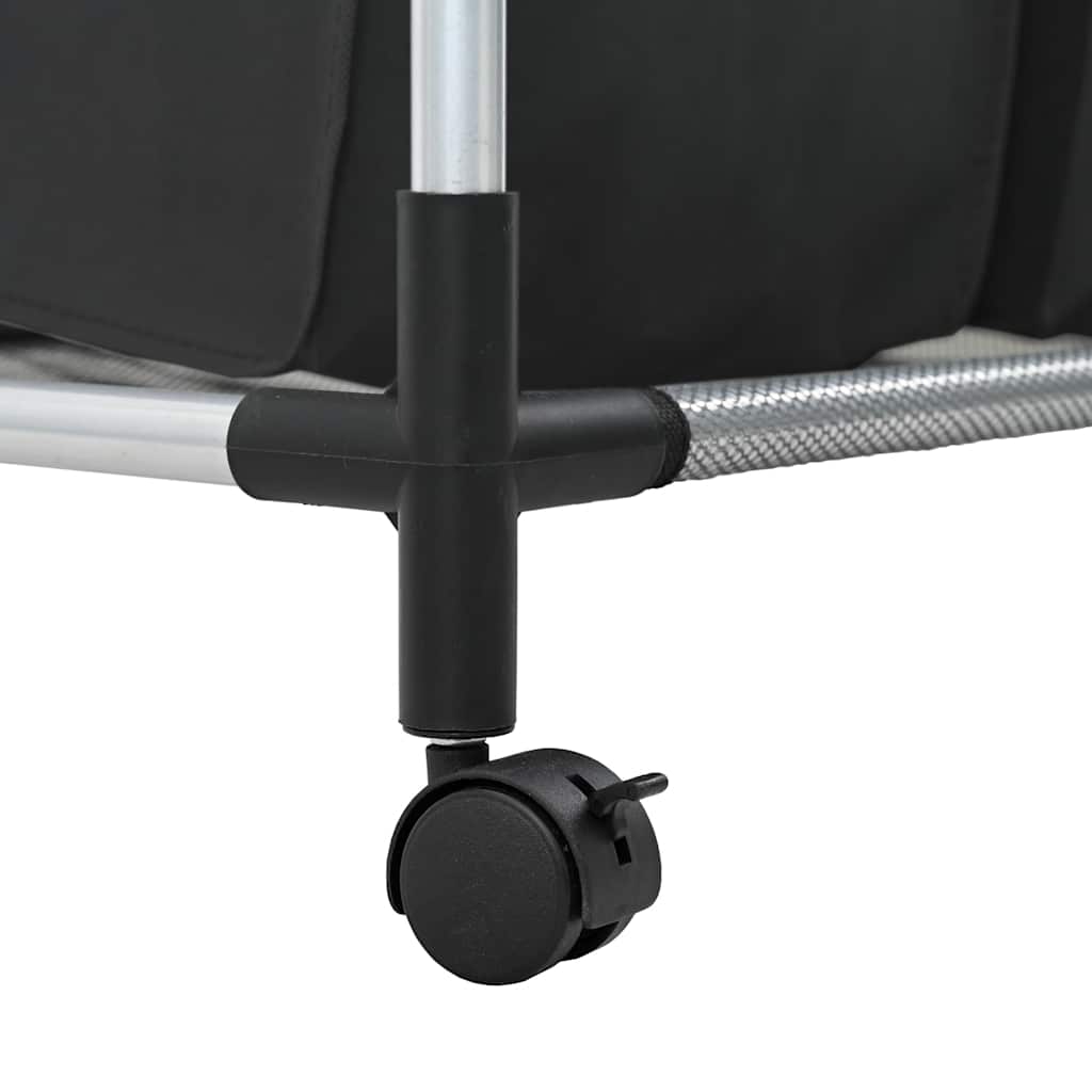 Skittentøyskurv med fire poser svart grå