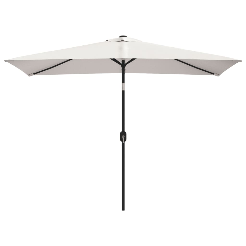 Parasoll 200 x 300 cm sandhvit rektangulær