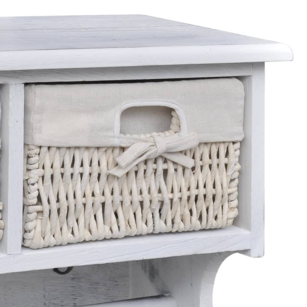 Vegghylle hvit 60x23,5x33 cm keisertre