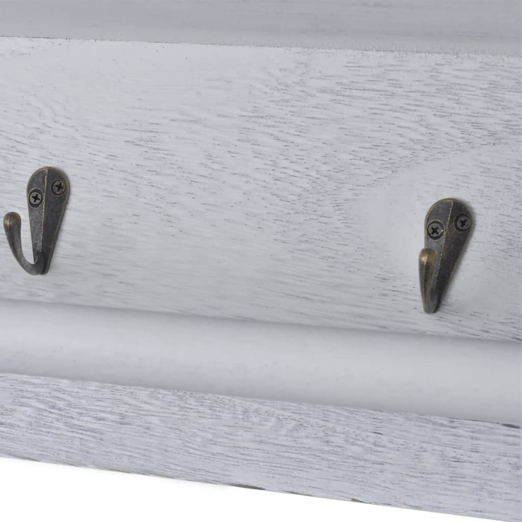 Vegghylle hvit 60x23,5x33 cm keisertre