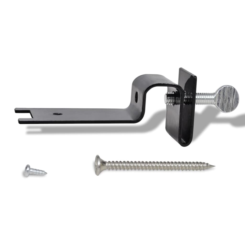 Utendørs solcellelampesett 6 stk svart