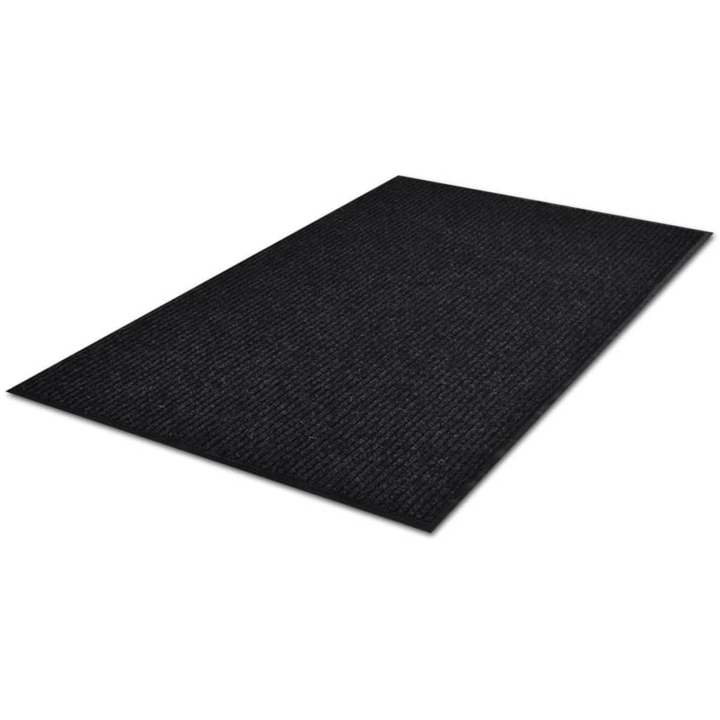 Svart PVC Dørmatte 90 x 120 cm