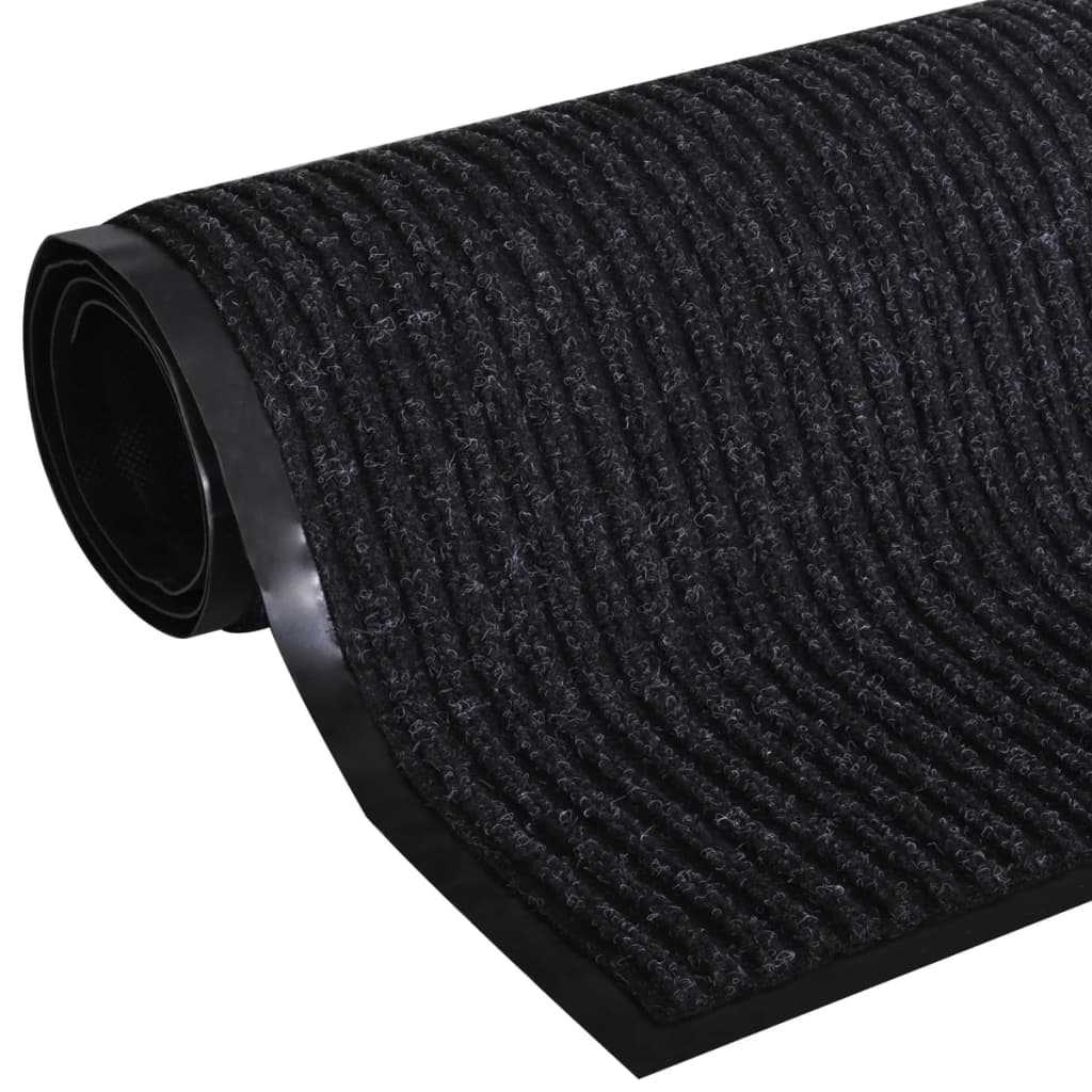 Svart PVC Dørmatte 90 x 150 cm