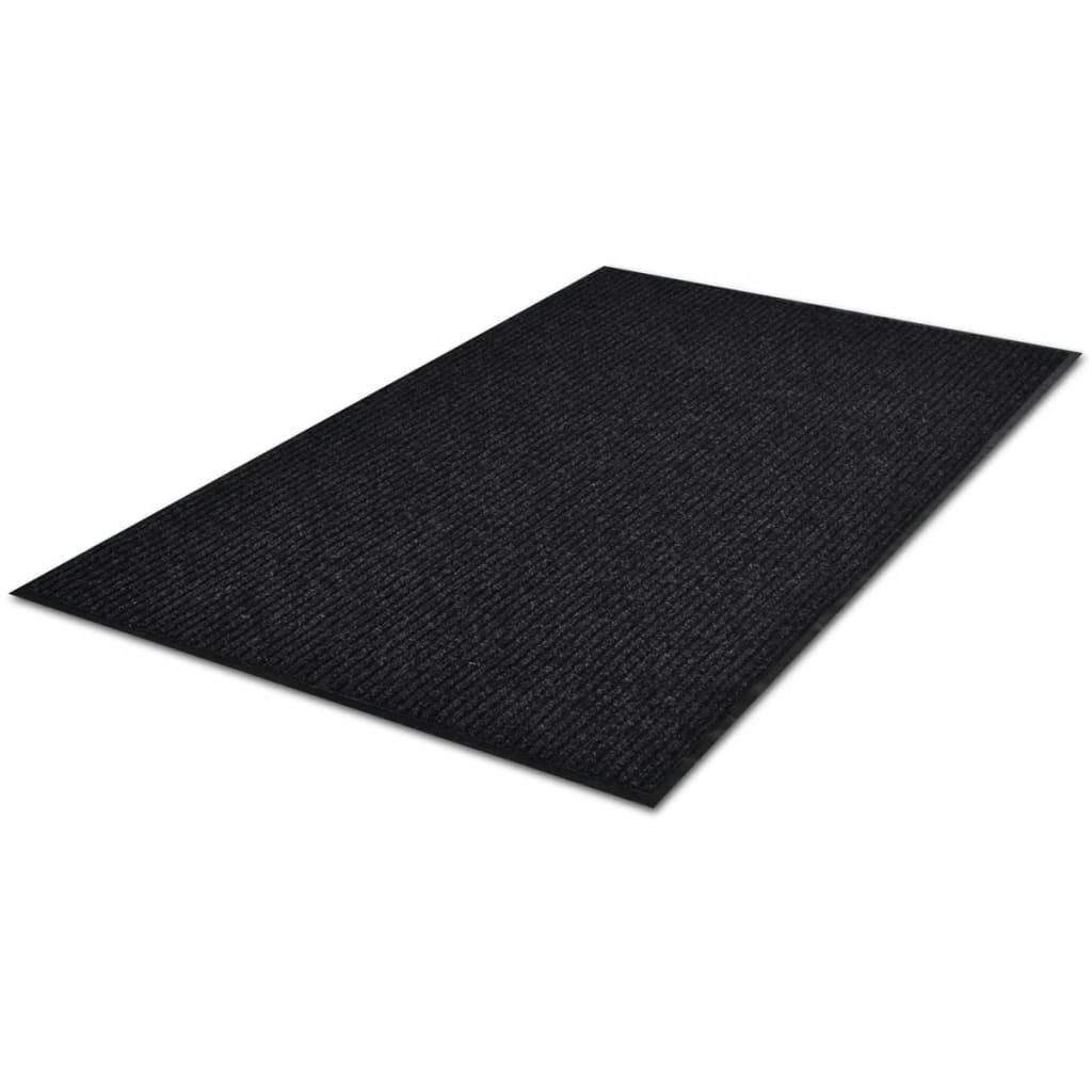 Svart PVC Dørmatte 90 x 150 cm