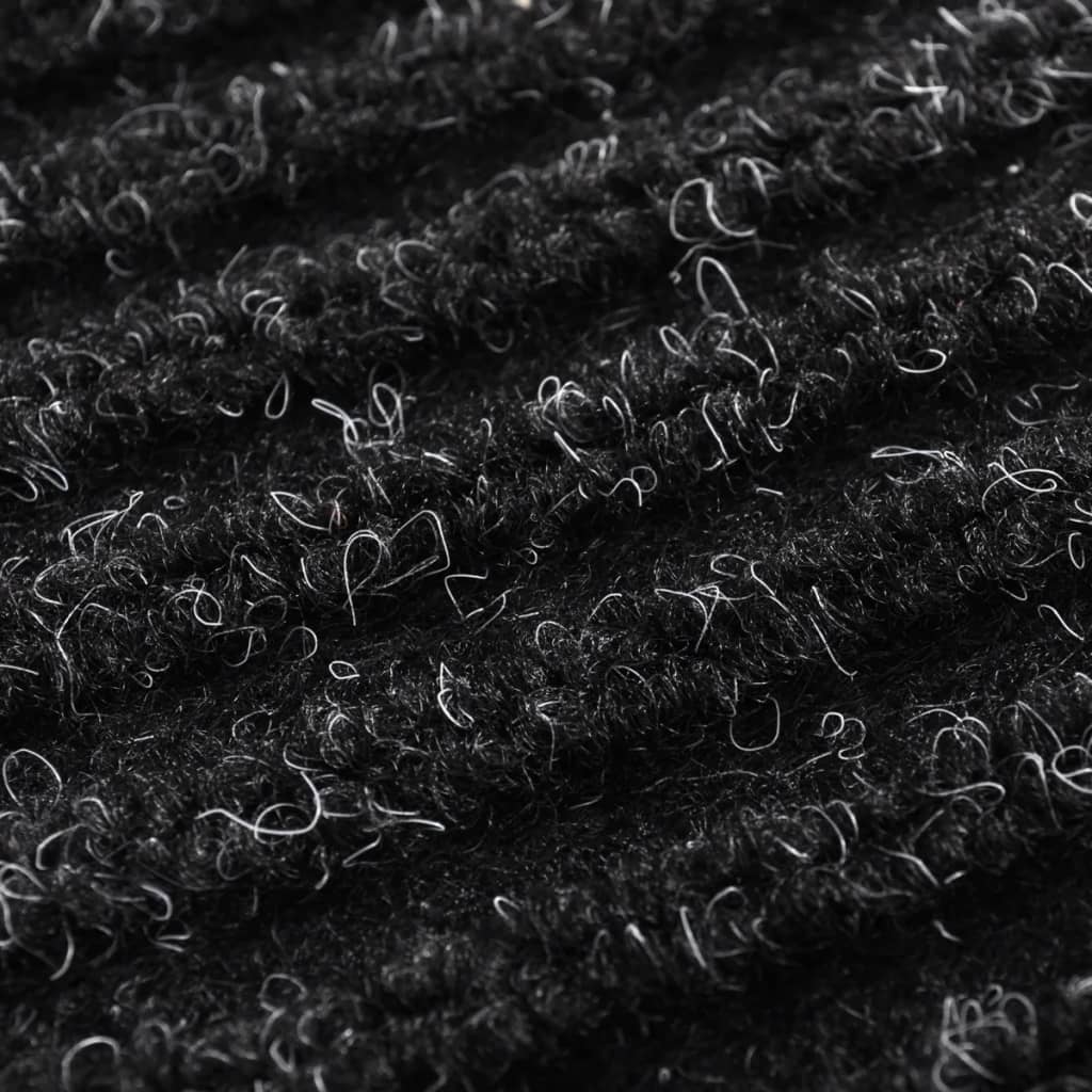 Svart PVC Dørmatte 90 x 150 cm