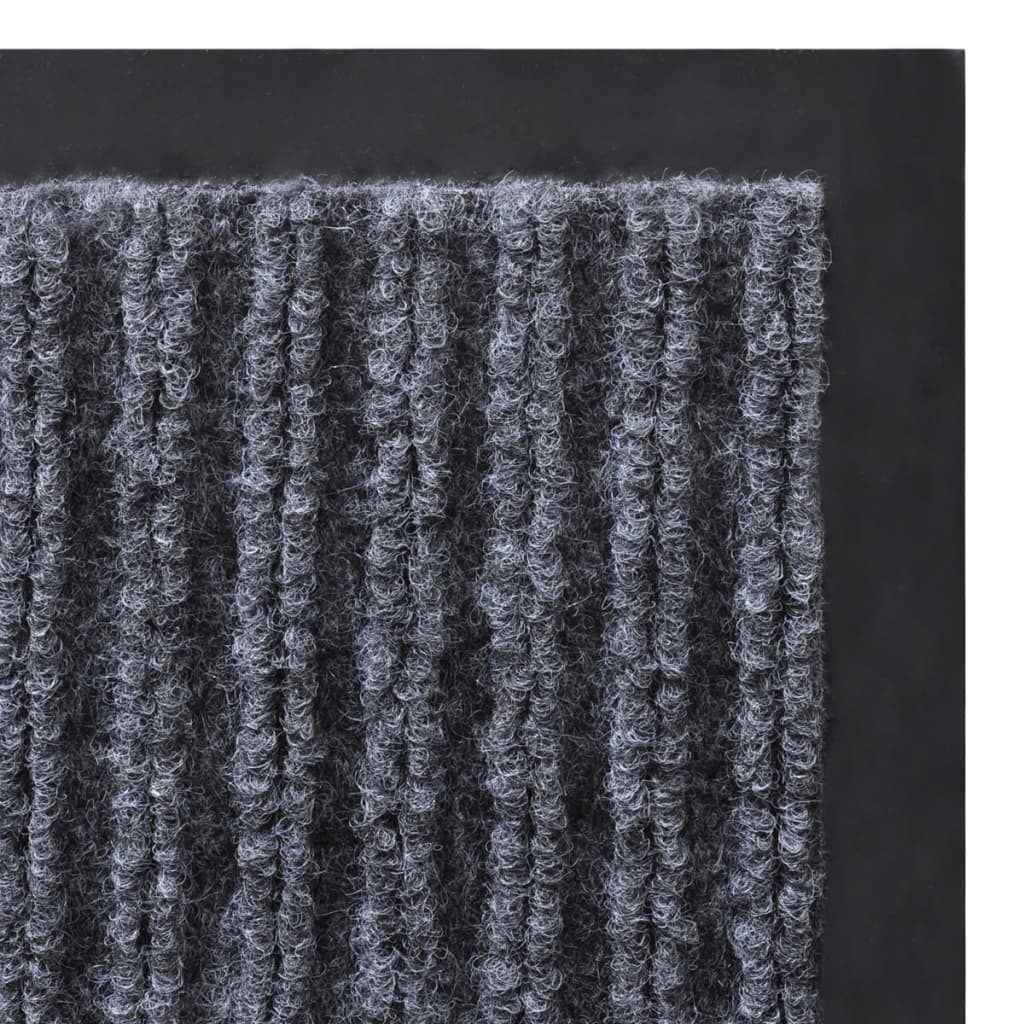 Grå PVC dørmatte 90 x 60 cm