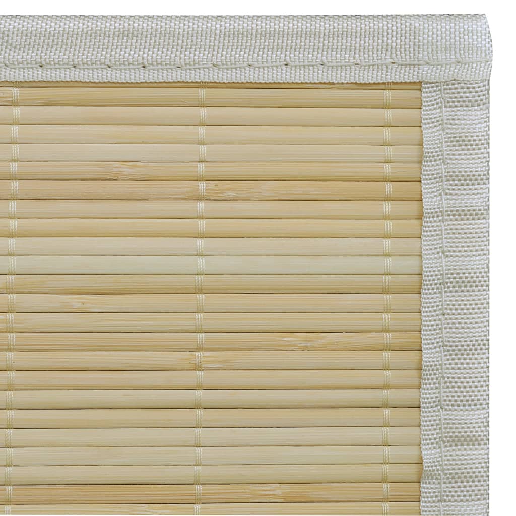 Teppe naturlig bambus rektangulært 80 x 300 cm