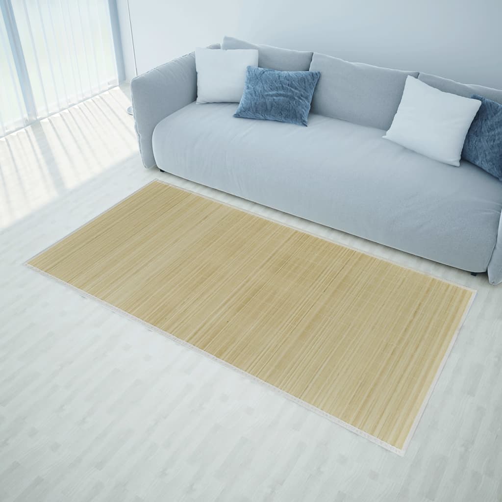 Teppe naturlig bambus rektangulært 80 x 300 cm