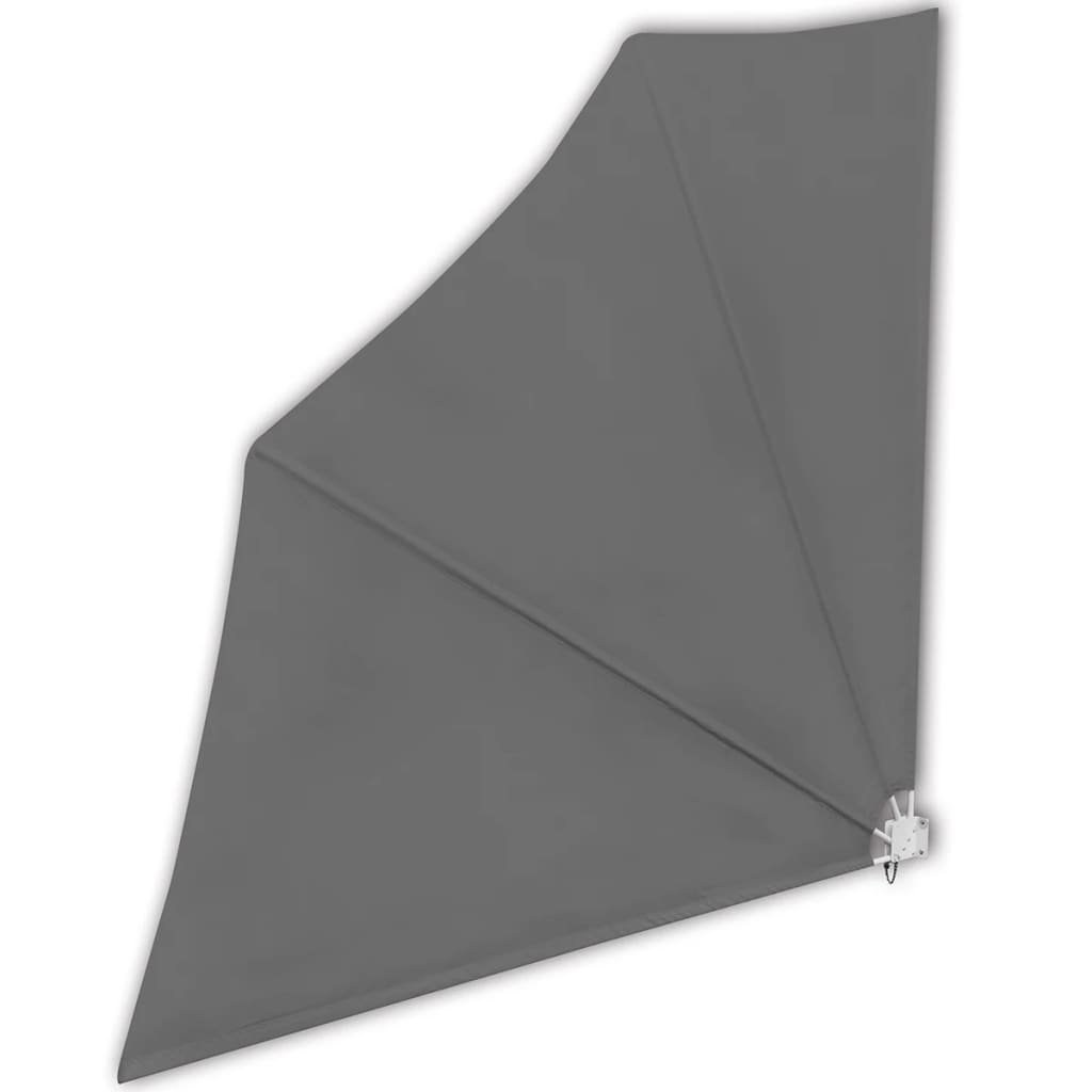 Sammenleggbar sidemarkise for balkong grå 140x140 cm