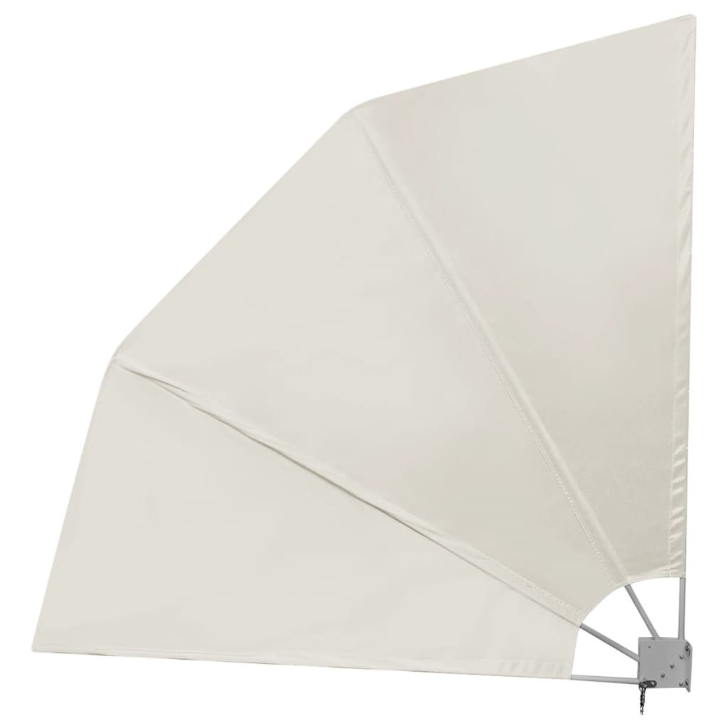 Sammenleggbar sidemarkise for balkong krem 210x210 cm