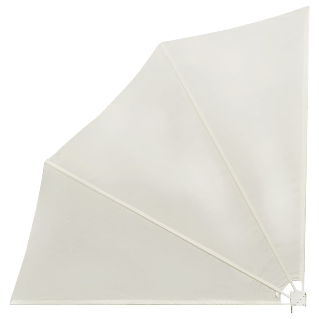Sammenleggbar sidemarkise for balkong krem 140x140 cm