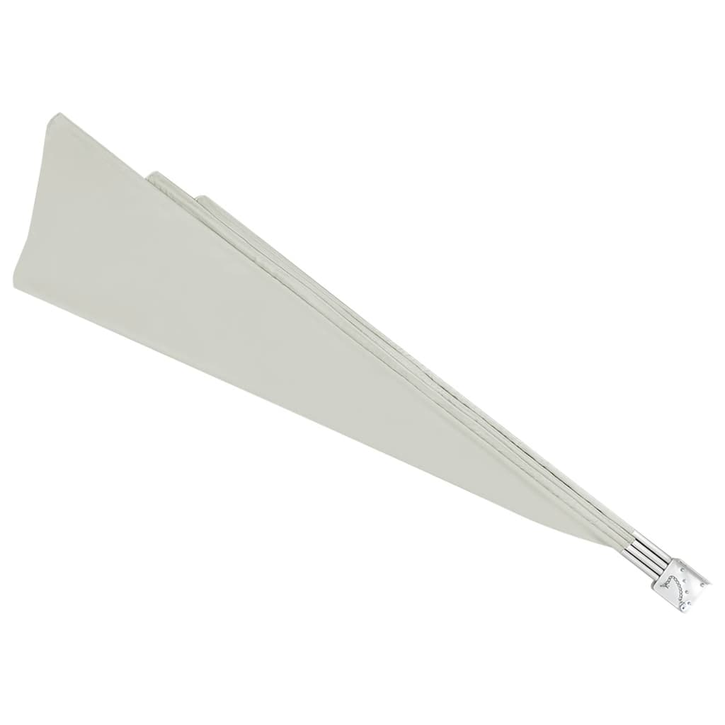 Sammenleggbar sidemarkise for balkong krem 140x140 cm
