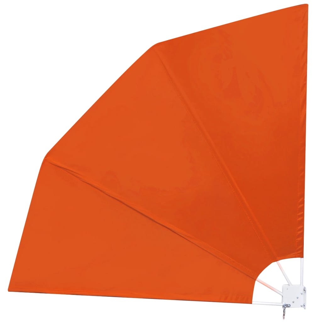 Sammenleggbar sidemarkise for balkong terrakotta 210x210 cm