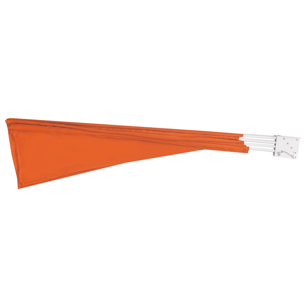 Sammenleggbar sidemarkise for balkong terrakotta 210x210 cm