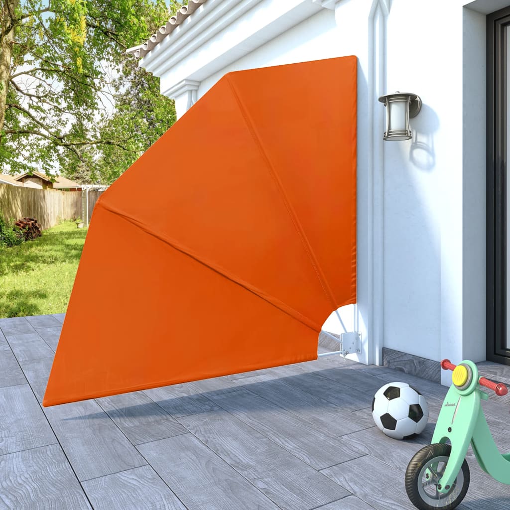 Sammenleggbar sidemarkise for balkong terrakotta 210x210 cm
