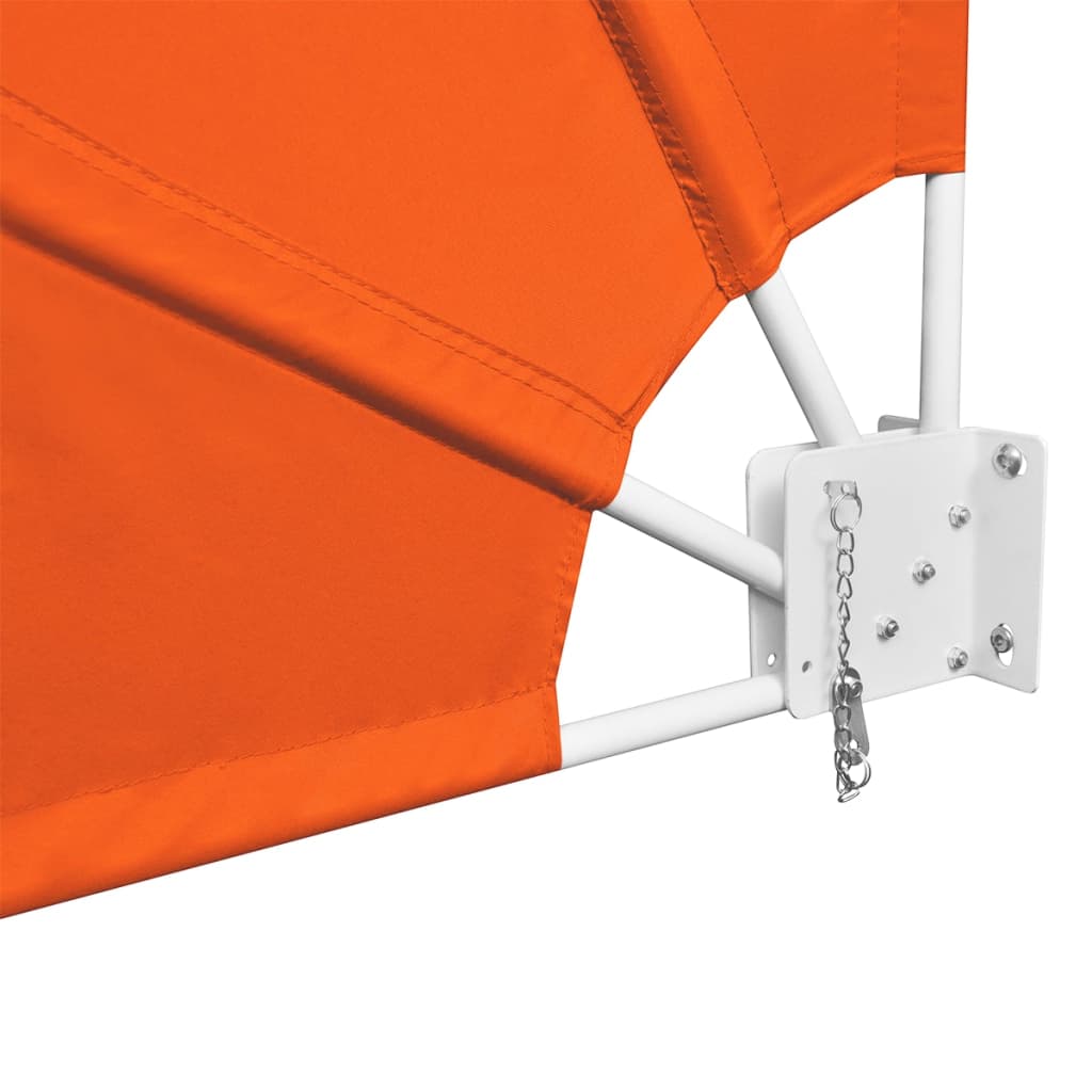 Sammenleggbar sidemarkise for balkong terrakotta 160x240 cm
