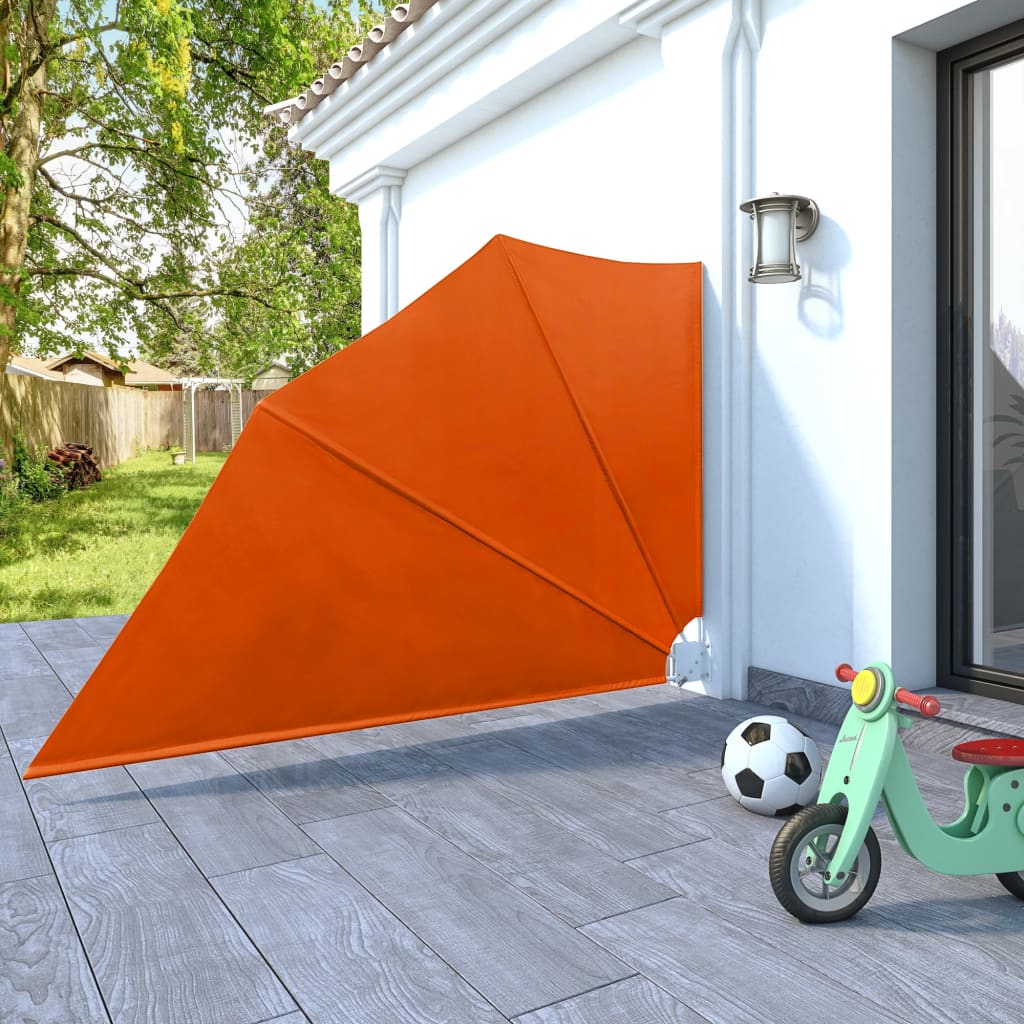 Sammenleggbar sidemarkise for balkong terrakotta 160x240 cm
