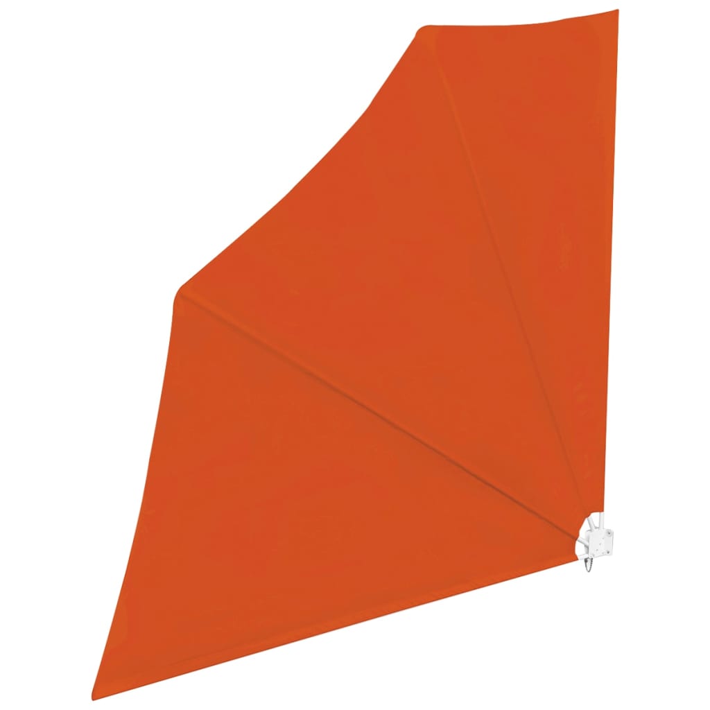 Sammenleggbar sidemarkise for balkong terrakotta 140x140 cm