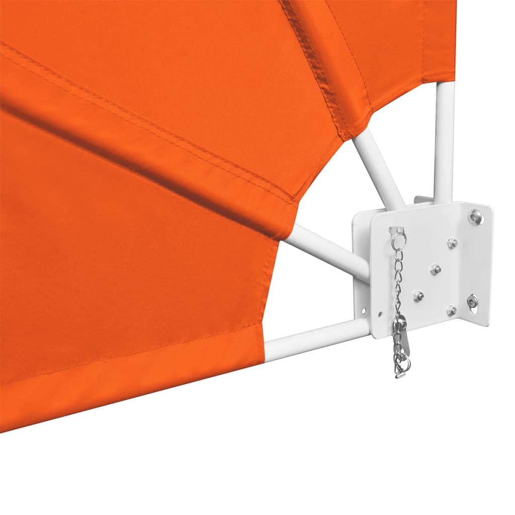 Sammenleggbar sidemarkise for balkong terrakotta 140x140 cm
