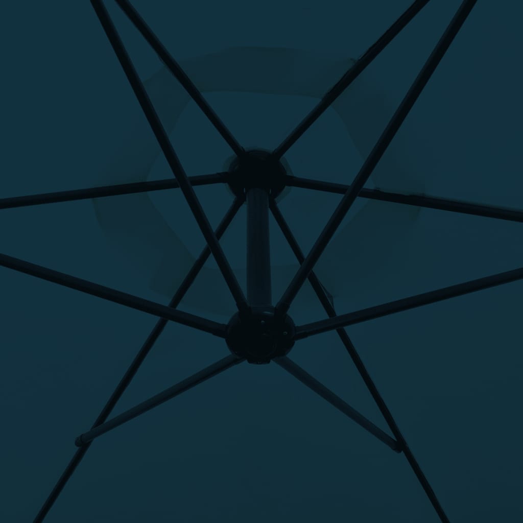 Parasoll 3 m blå fritthengende