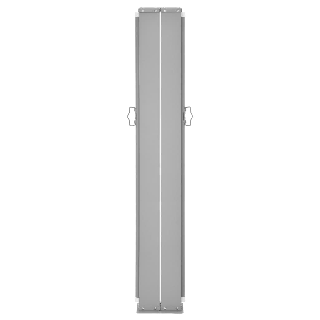 Uttrekkbar sidemarkise svart 160x600 cm