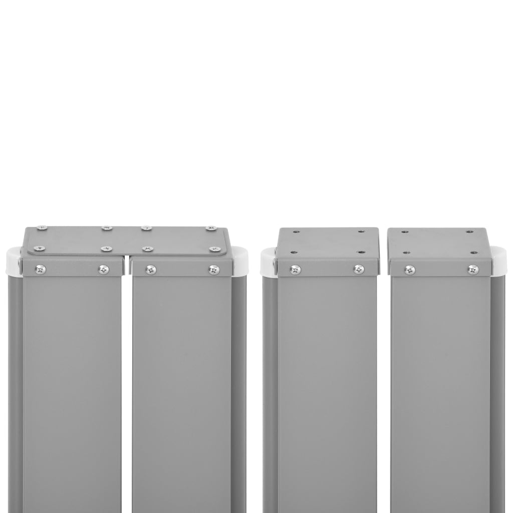 Uttrekkbar sidemarkise svart 160x600 cm