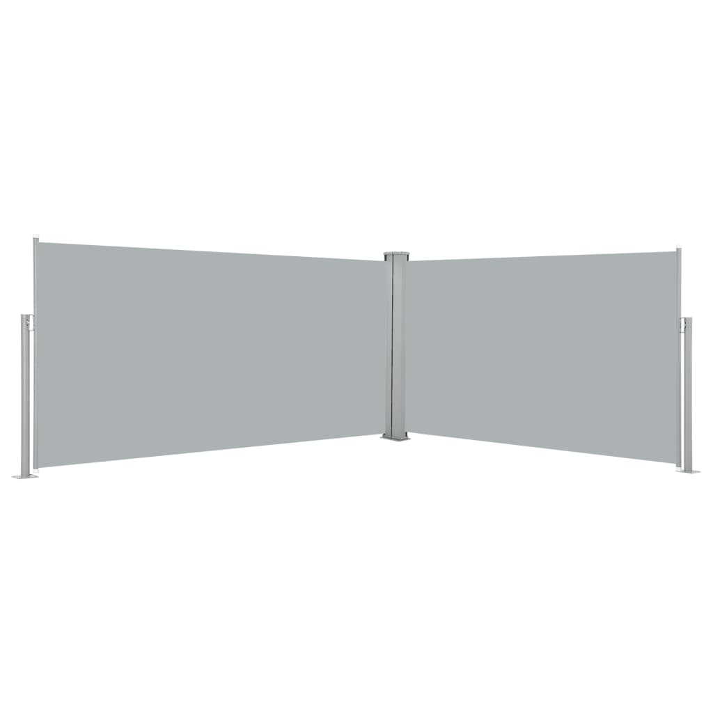 Uttrekkbar sidemarkise 160x600 cm grå