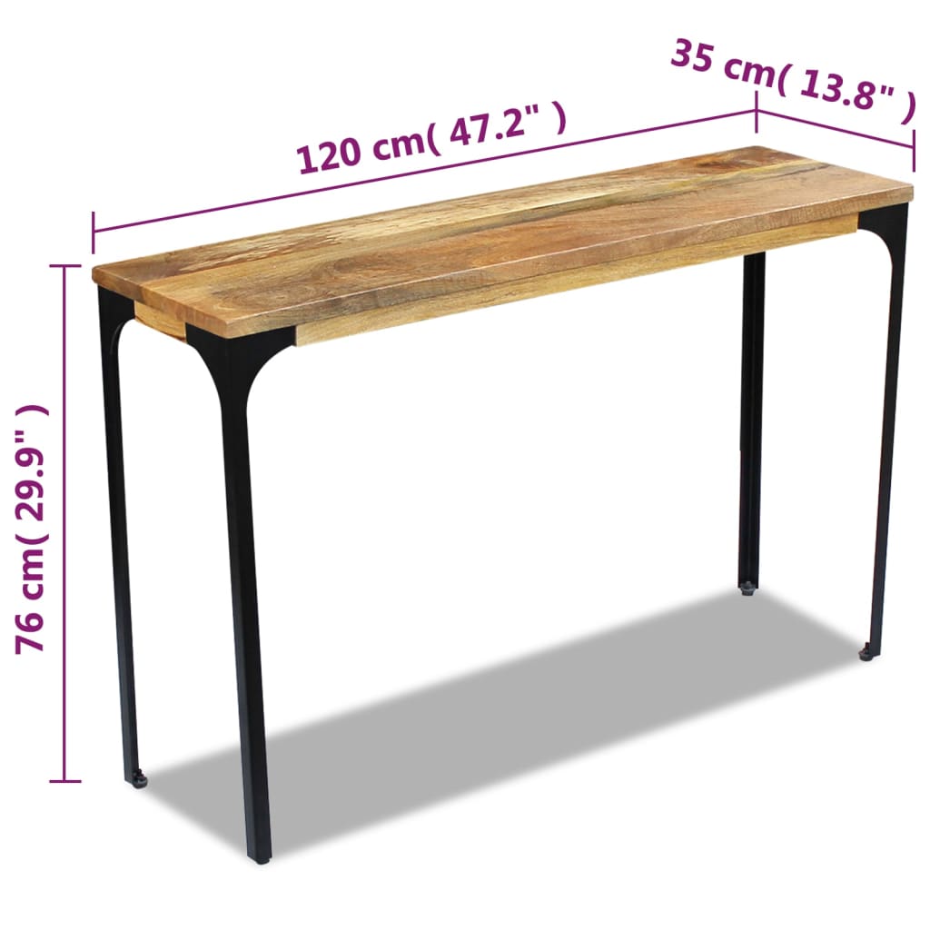 Konsollbord Mangotre 120x35x76 cm