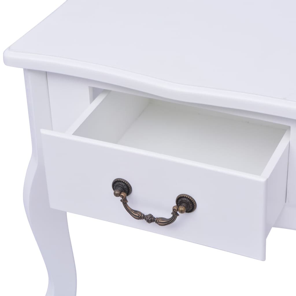 Nattbord 2 stk MDF hvit